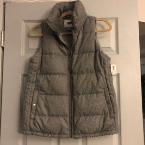 Old Navy Womens Small Gray Puffer Vest